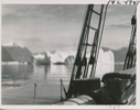 Image of Icebergs and port-side of Bowdoin